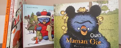 Visuels de Maman Ours, album jeunesse chez Albin Michel